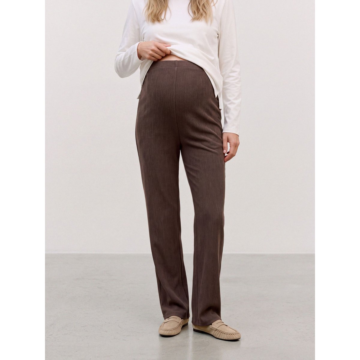 Pantalon Classique marron - hot fudge 1, MAMA LICIOUS