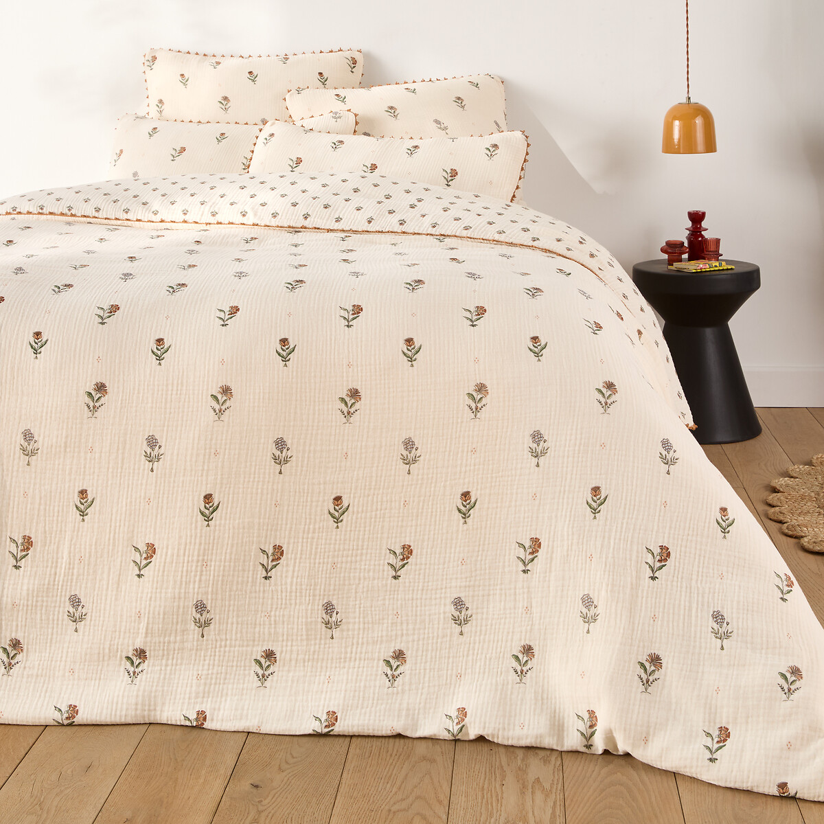 Housse de couette gaze de coton, EMELINE imprimé, LA REDOUTE INTERIEURS