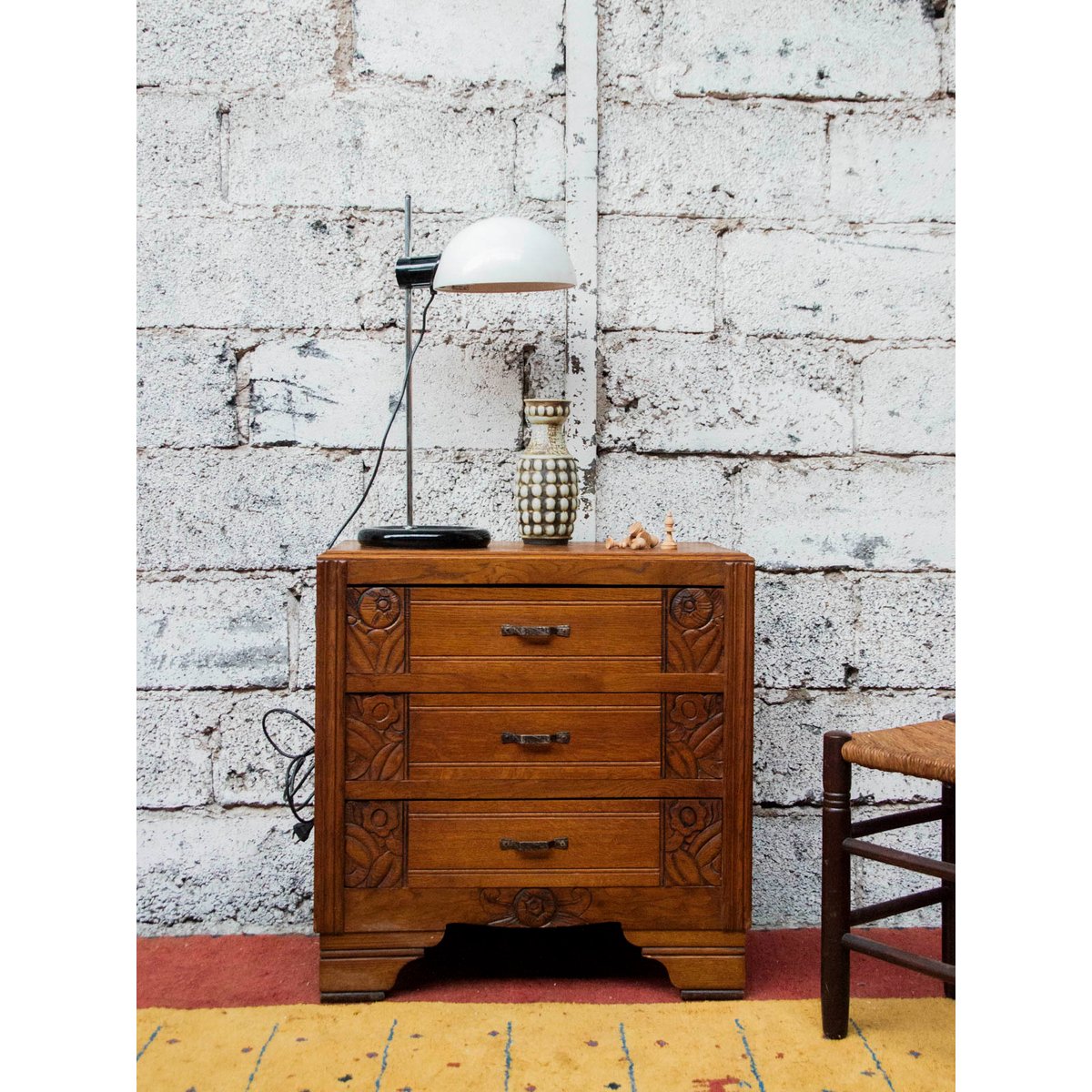 Commode Art déco en bois foncé Garance N°521 - Bon état bois foncé, DEBONGOUT