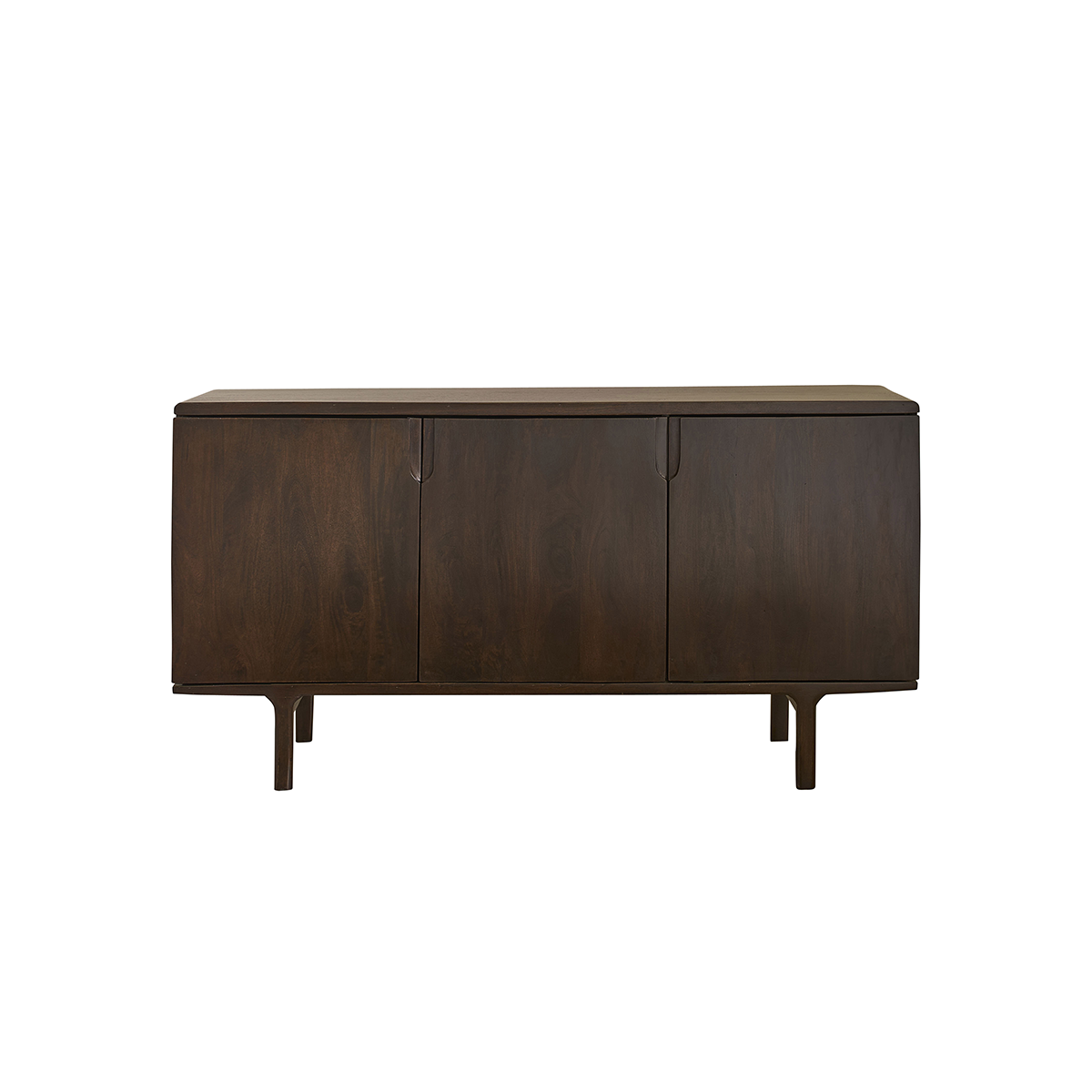 Buffet 3 portes en manguier massif 150 cm LAZARE couleur unique, BERAH GETAH