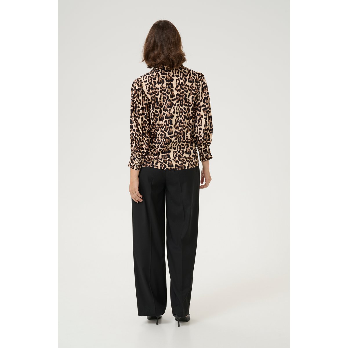 Long sleeved shirt imprimé natural leopard, KAFFE
