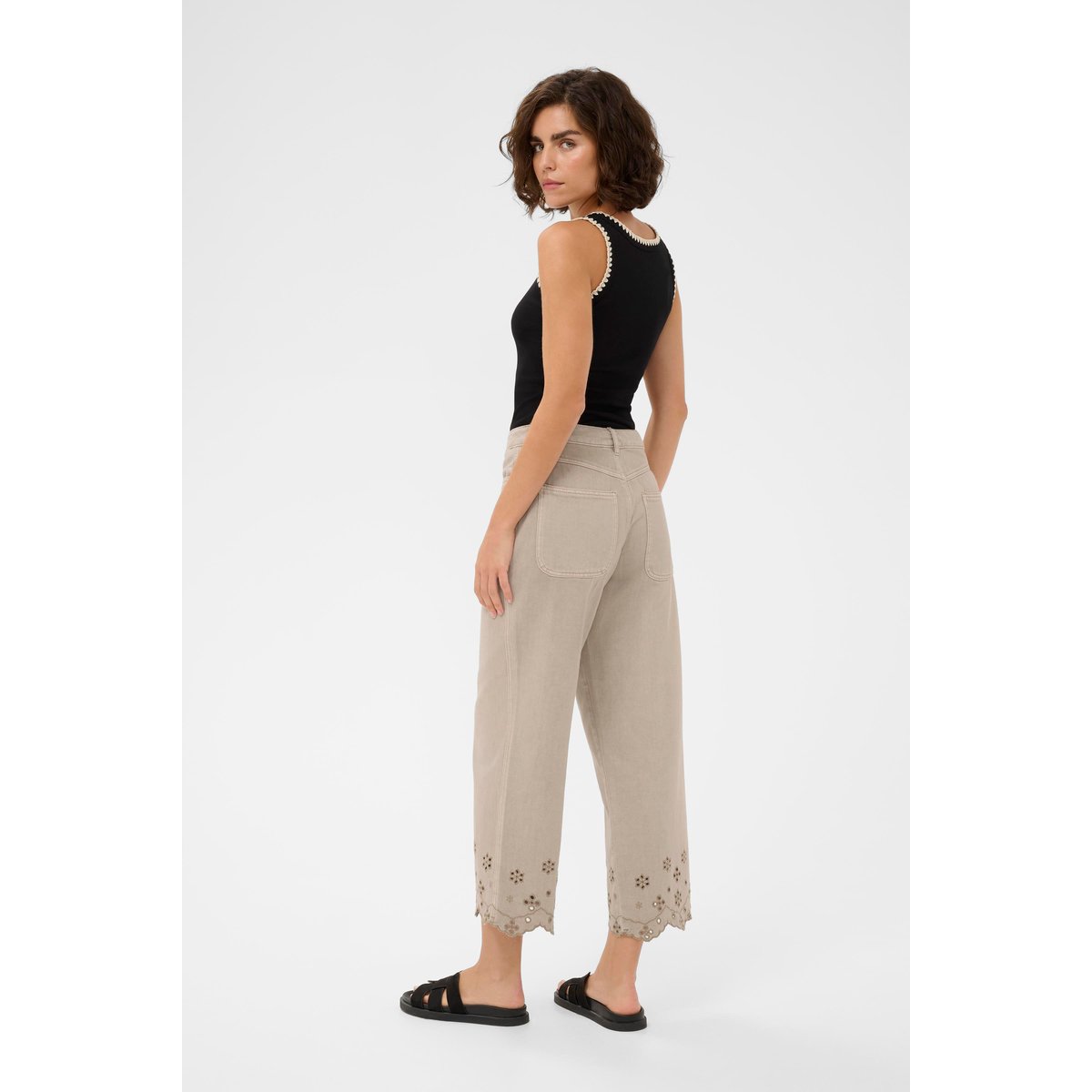 Jeans beige feather gray, KAFFE
