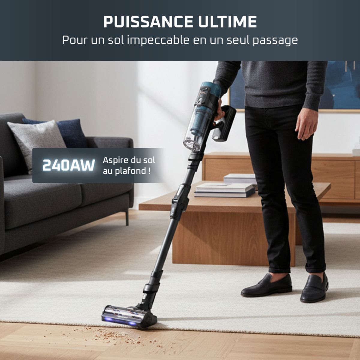 Aspirateur balai X-Force Flex 14.80 Aqua RH9BC1WO couleur unique, ROWENTA
