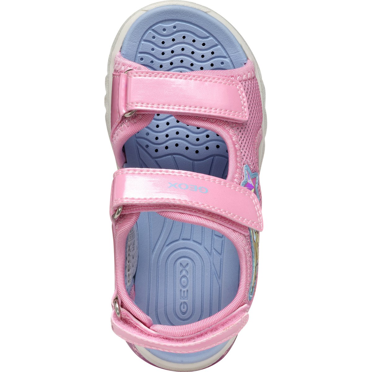 Baskets À Led J SANDAL CIBERDRON rose/bleu ciel clair, GEOX
