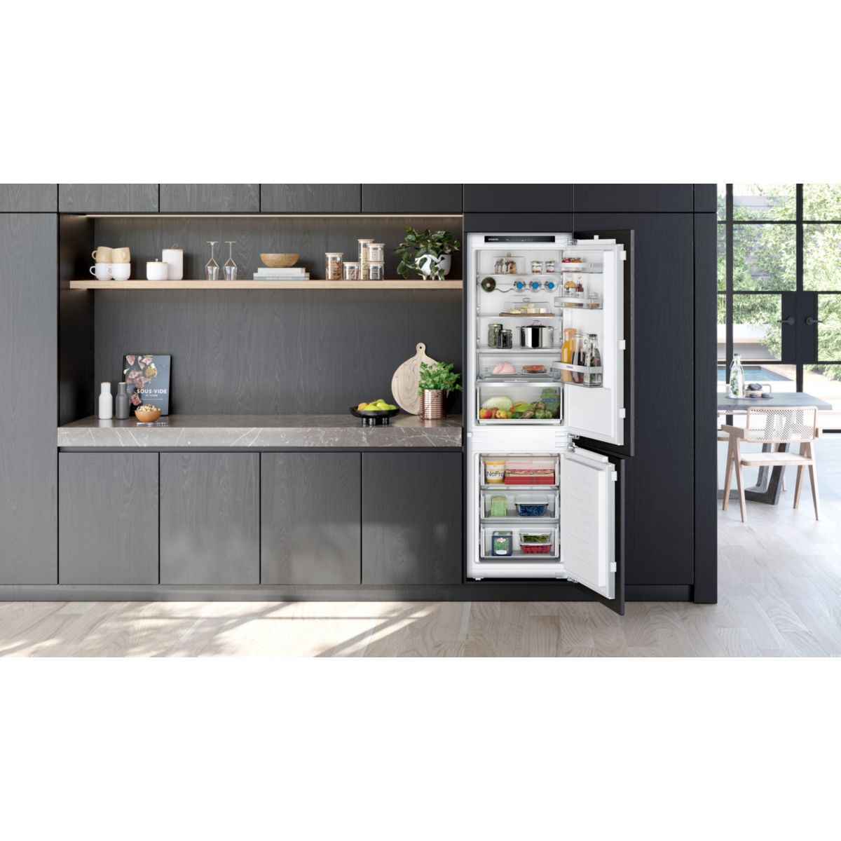 Réfrigérateur Combiné Encastrable Ki86nvfe0 Iq300 Hyperfresh intégrable, SIEMENS
