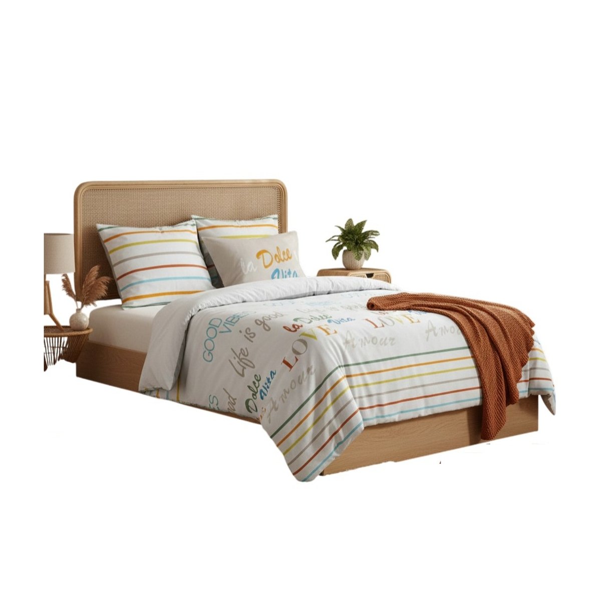 Parure de lit Dolce vita blanc, EDEN