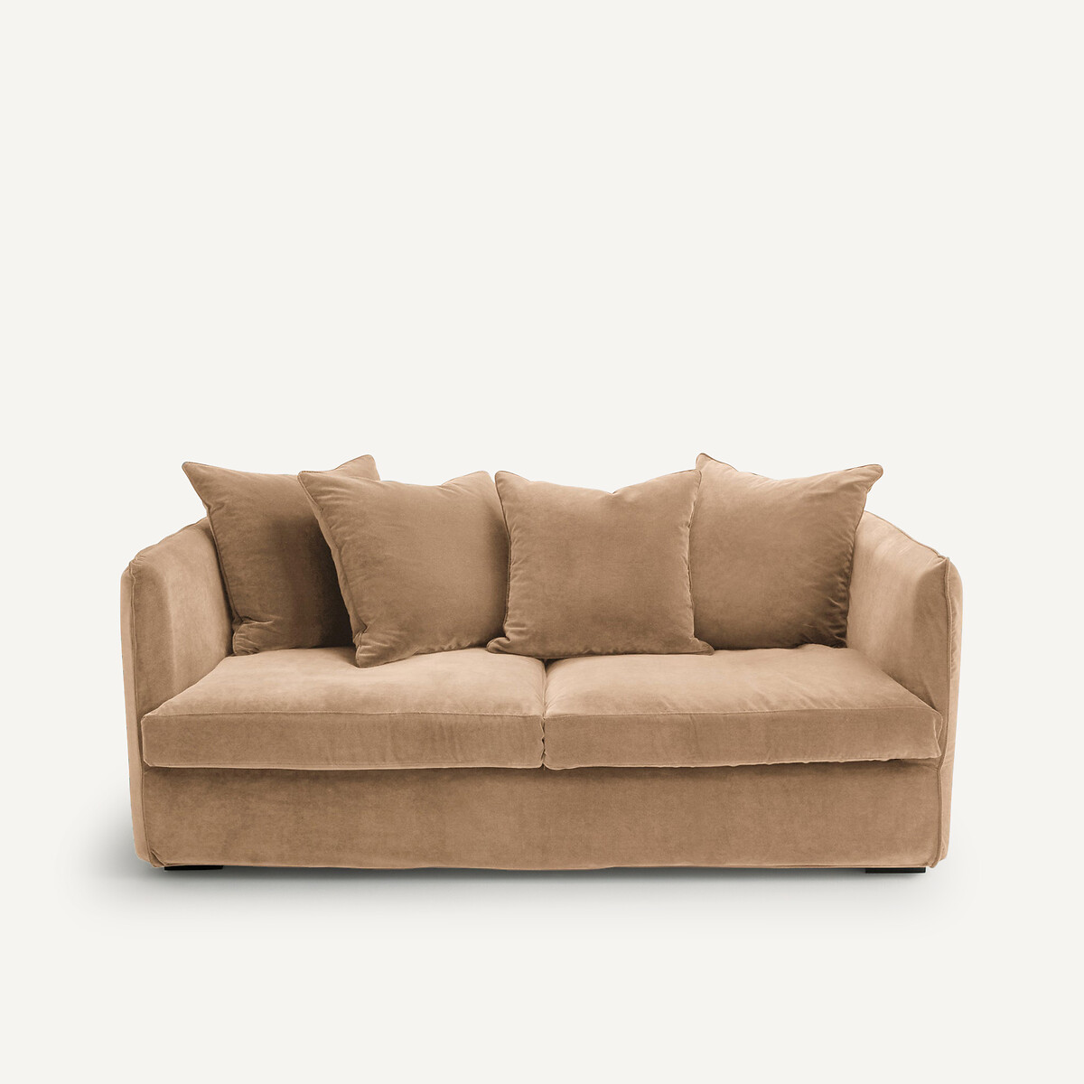 3-, 4- oder 5-Sitzer-Sofa, stonewashed Velours, Neo Chiquito naturbeige, AM.PM