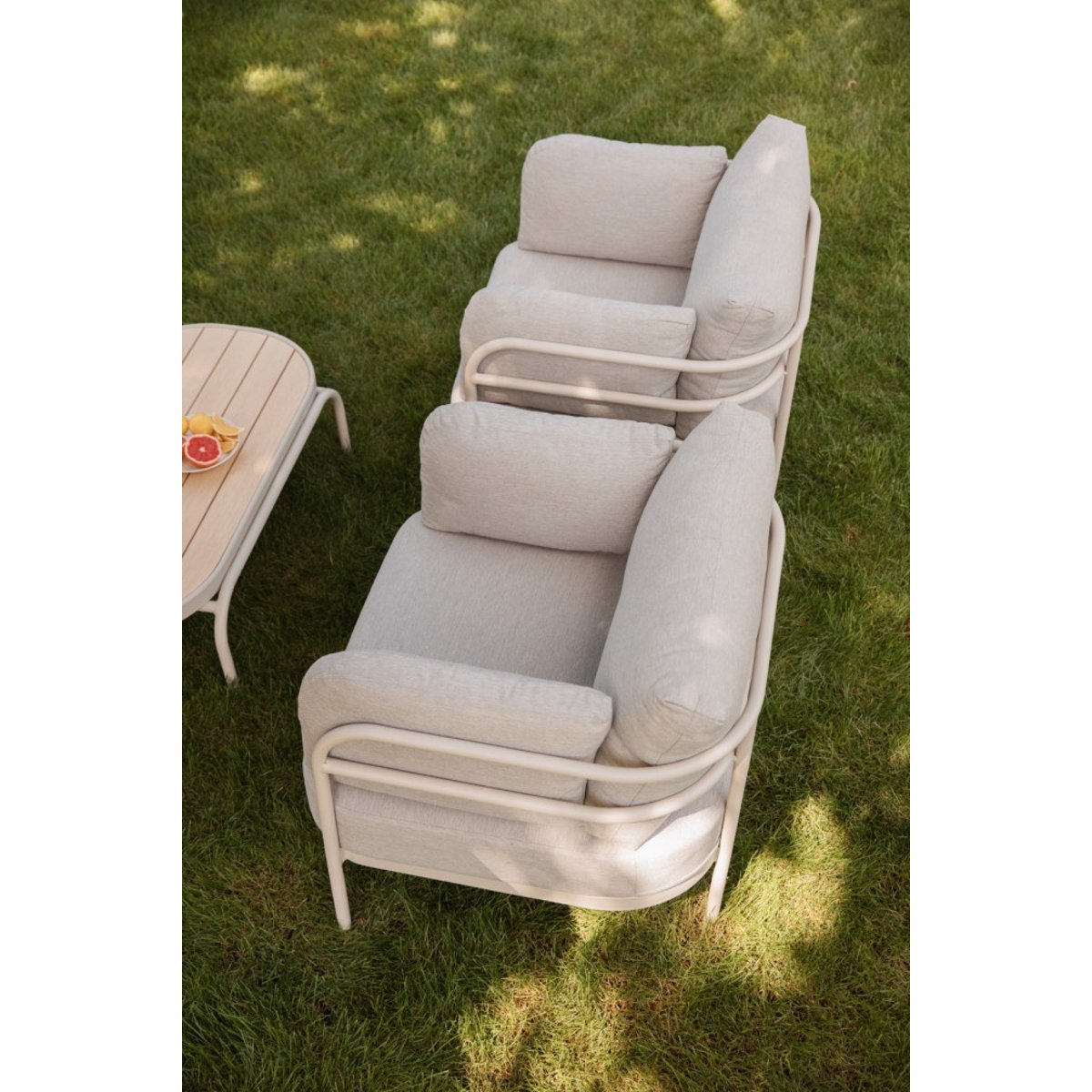 Set de jardin, canapé, fauteuil Vista beige, ZUIVER