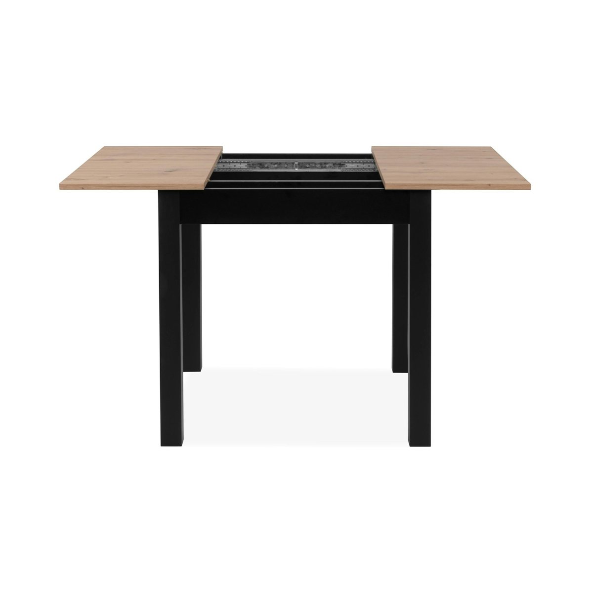 Table carrée extensible 4 places esprit bistrot ALVA noir, PIER IMPORT