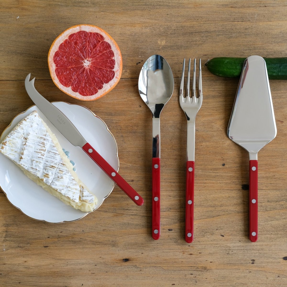 Set Les Essentiels Bistrot - ensemble de 4 couverts de service, Bistrot bordeau, SABRE