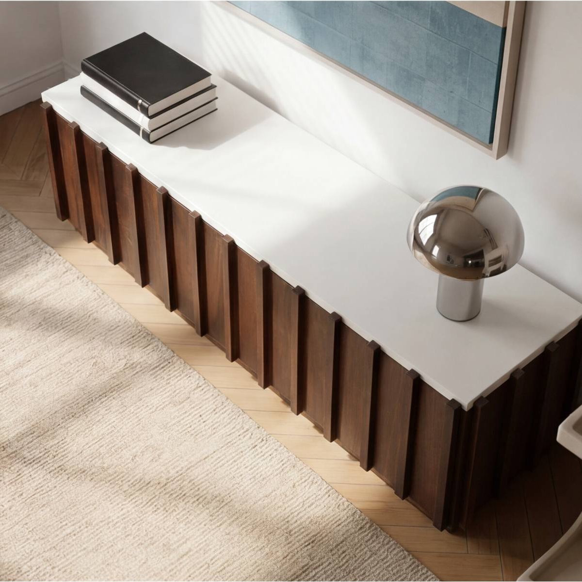 Meuble tv en bois de manguier LILITH bois foncé, MADE IN MEUBLES