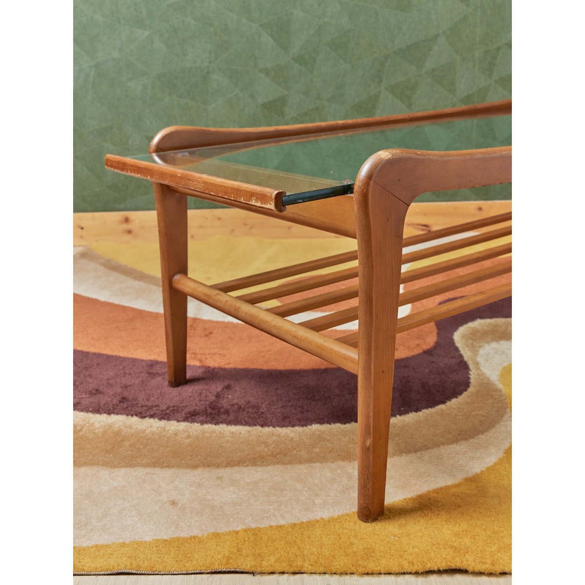Table basse scandinave en bois clair Donna N°740 - Bon état bois clair, DEBONGOUT