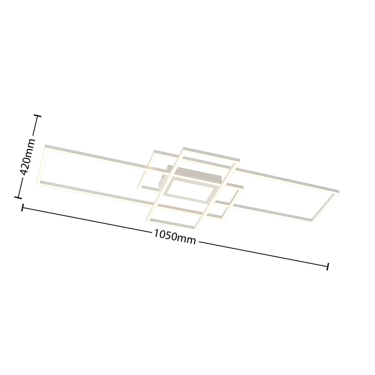 Plafonnier en métal moderneLED, Caitilin blanc mat, LINDBY