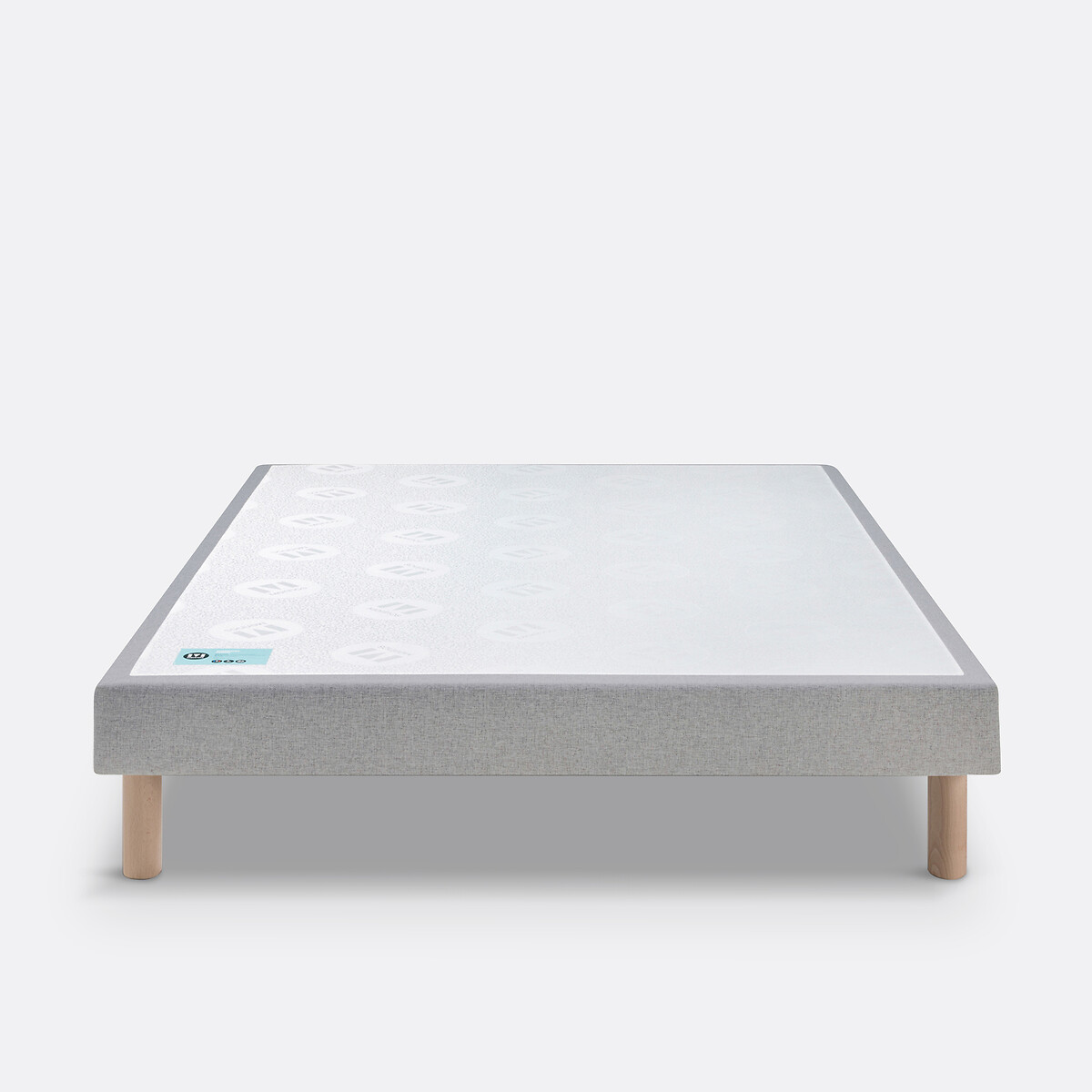 Sommier à lattes recouvertes Pencil chiné gris clair, MERINOS