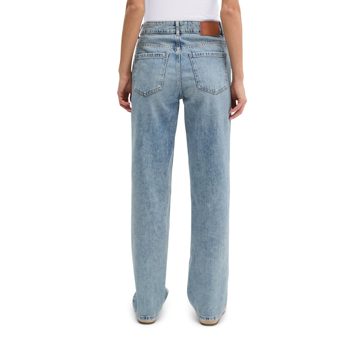 Jeans modèle Elin droit en denim rigide sans élasthanne bleu clair, MARC O'POLO