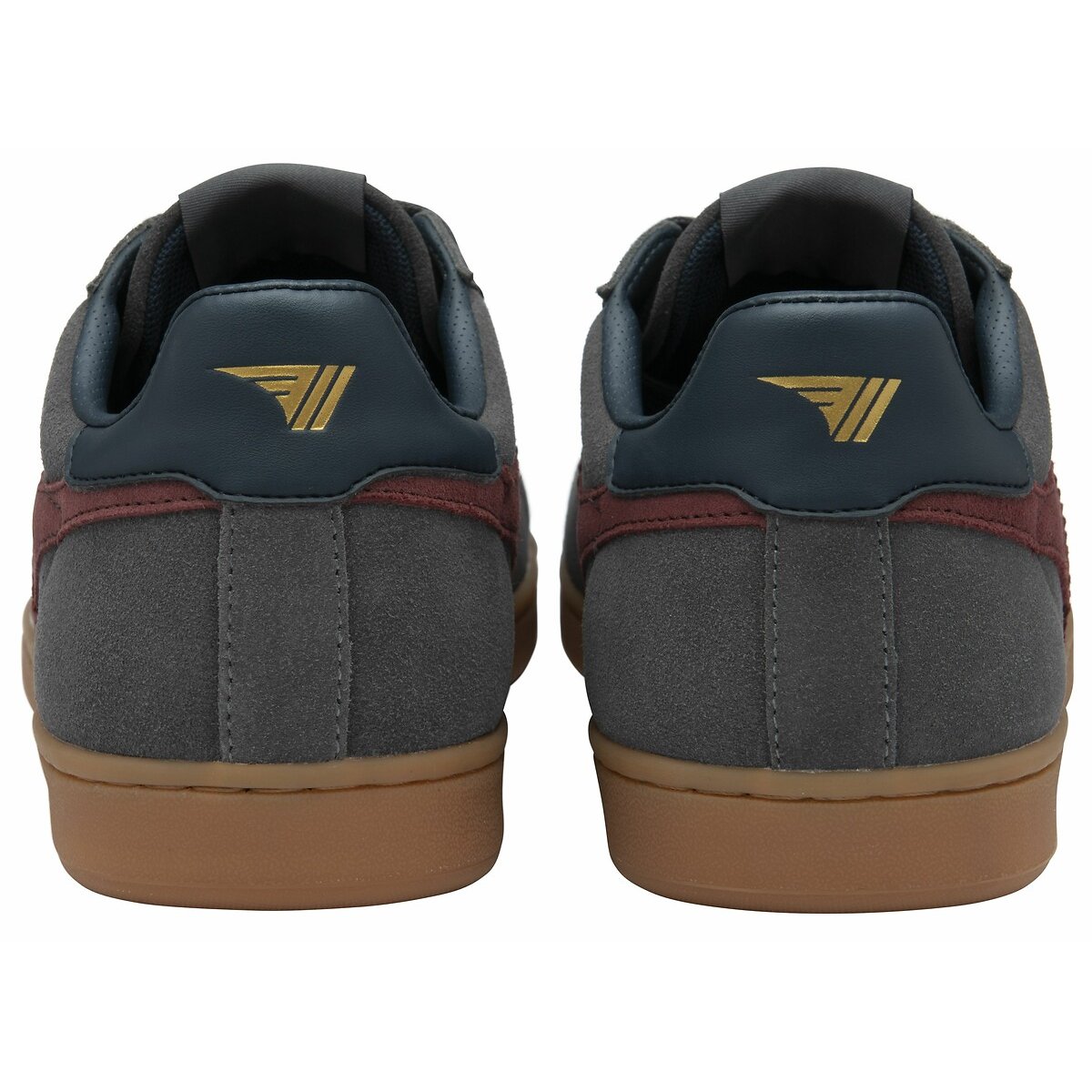 Baskets cuir Equipe II Suede gris foncé/bordeaux, GOLA