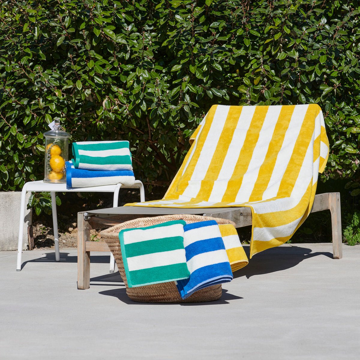 Serviette Les Planches - Coton 550g/m² emeraude, TRADITION DES VOSGES