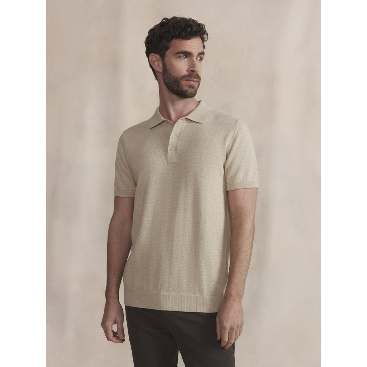 Polo manches courtes ARIONPOL beige, TBS