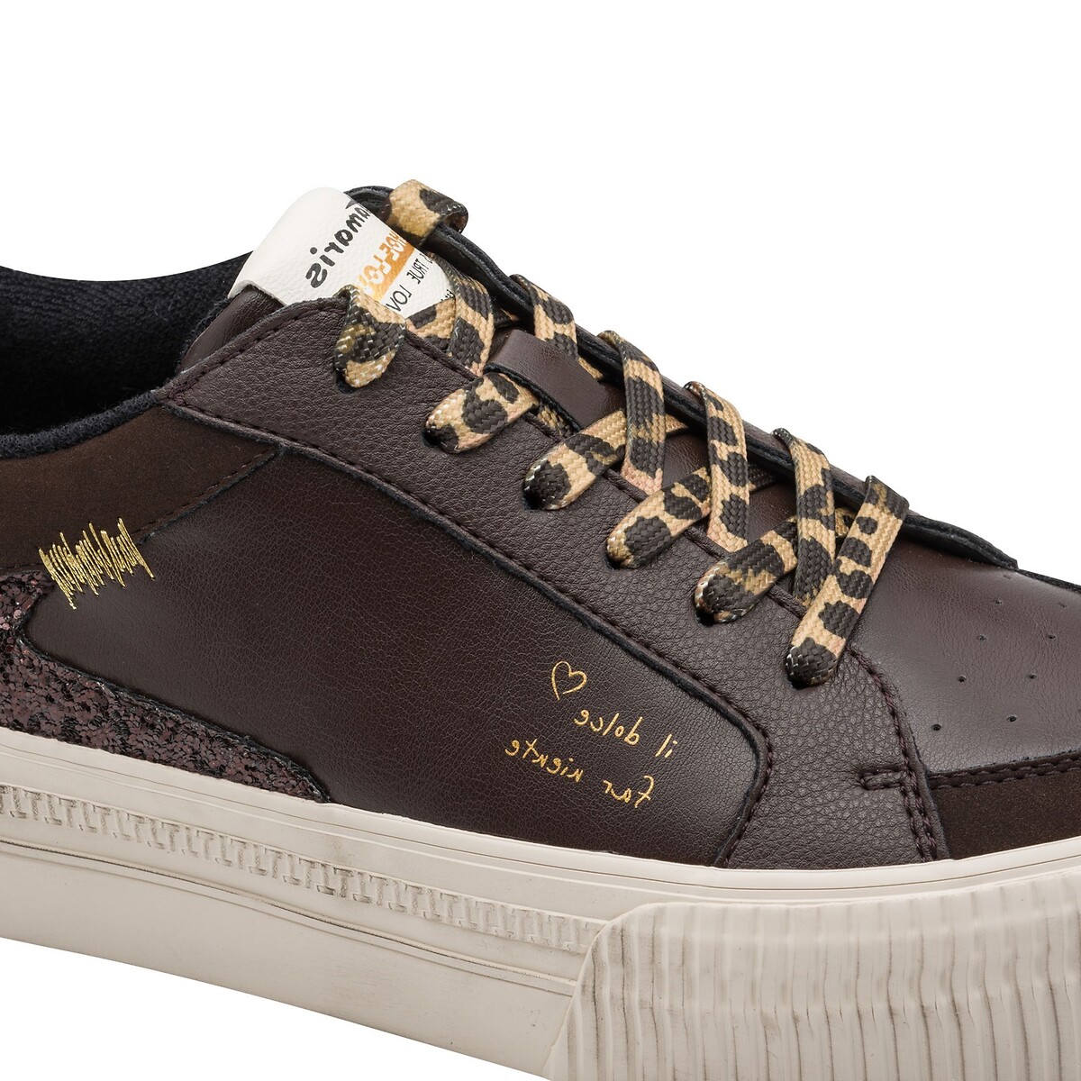 Chunky sole trainers dark brown, TAMARIS