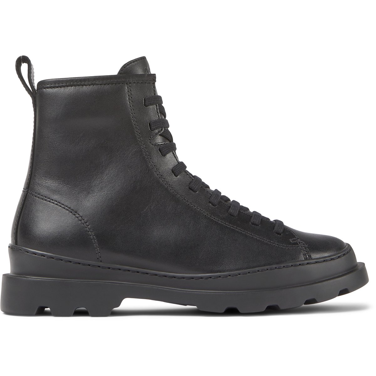 Bottines À Lacets Cuir Brutus noir, CAMPER