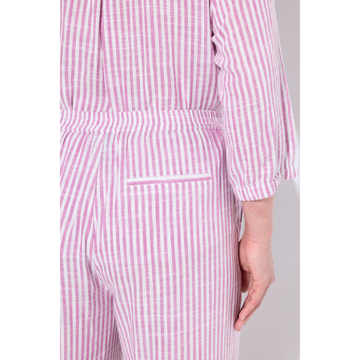Jupe-culotte Rose en lin mélangé à fines rose frais, ULLA POPKEN