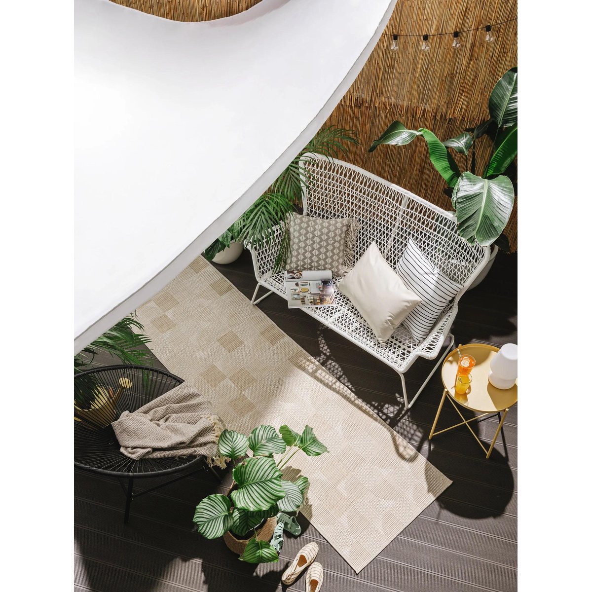 Tapis de couloir d'extérieur & intérieur BRONCO crème, BENUTA