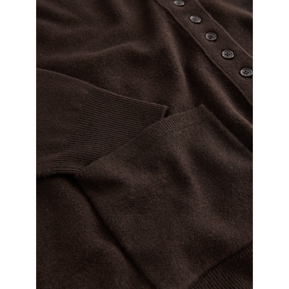Cardigan ultra-doux à col v et poches marron chocolat, NEXT