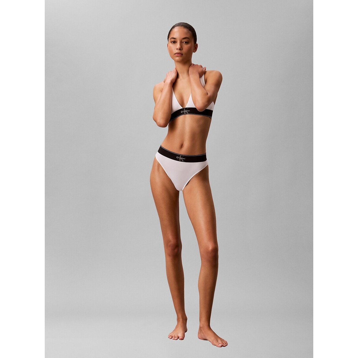 Brassière triangle CK GRAPHIC blanc, CALVIN KLEIN UNDERWEAR