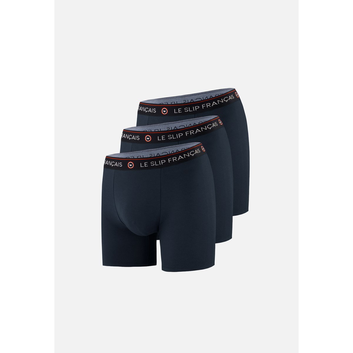 Lot de 3 boxers longs en coton Redoutable marine, LE SLIP FRANCAIS