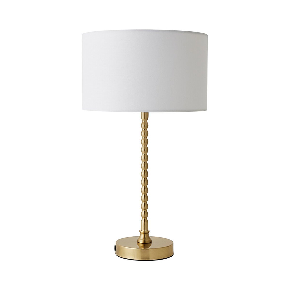 Max Bobble Table Lamp with Fabric Drum Shade in Brushed Gold white, SO'HOME