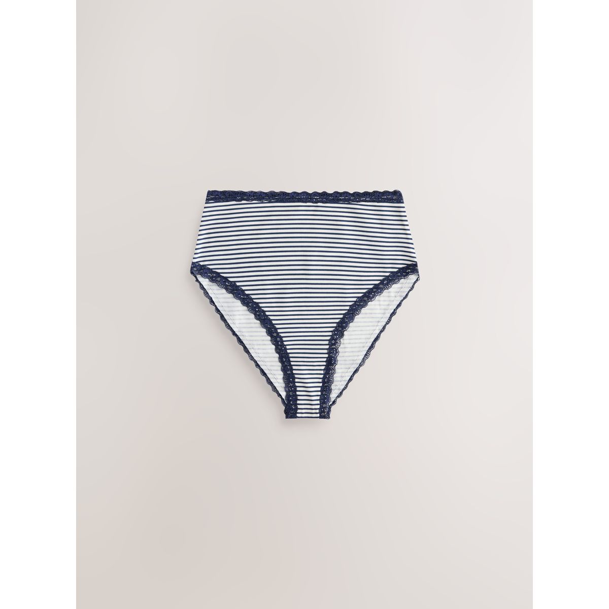 Culotte en dentelle et coton, lot de 4 bleu marine rayé, NEXT