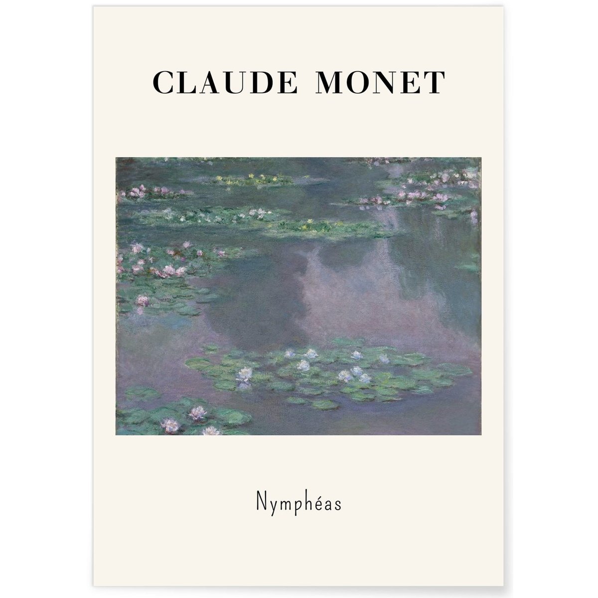 Affiche Claude Monet - Nymphéas blanc, L'AFFICHERIE