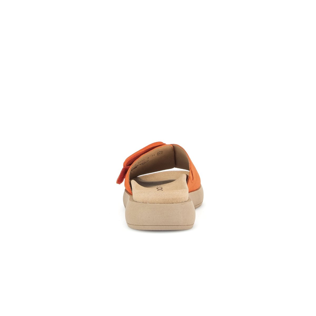 Mules en à talon compensé orange velours, GABOR