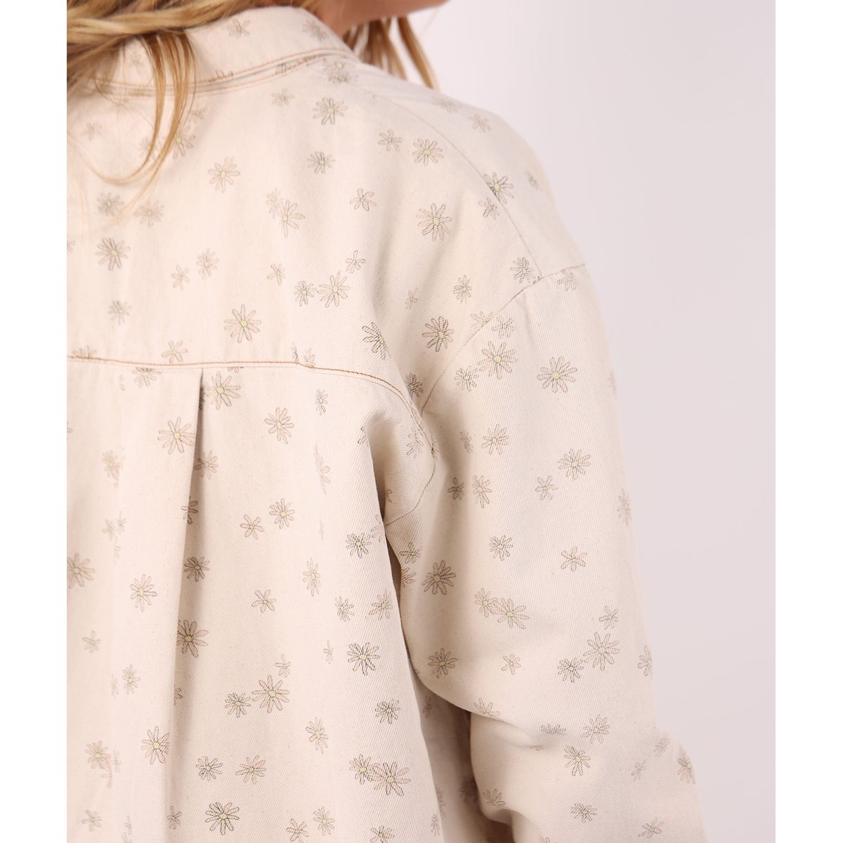Surchemise en denim imprimé MARGARIDA sable, OXBOW