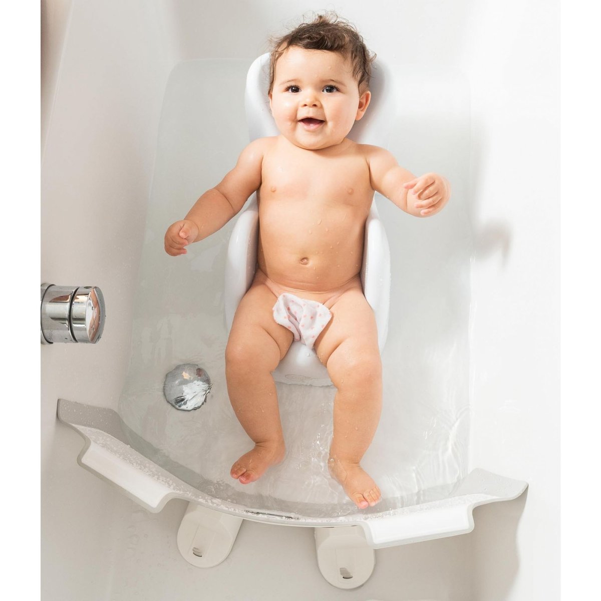 Transat de bain bébé gris, BABYDAM