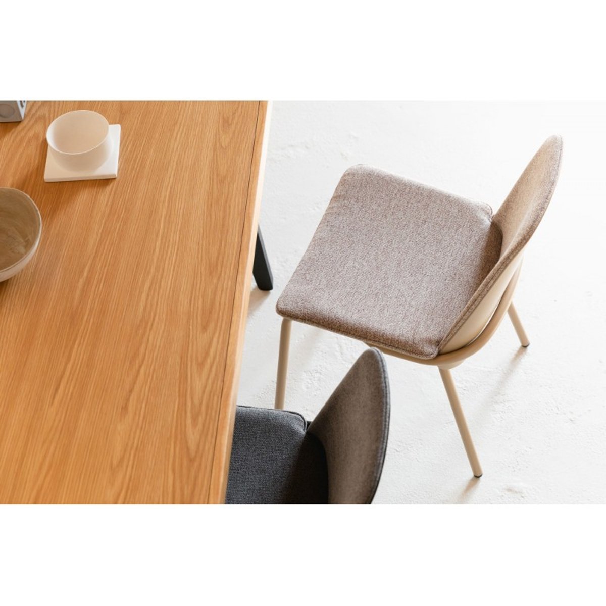 Table en bois métal 6 personnes Harvest marron, ZUIVER