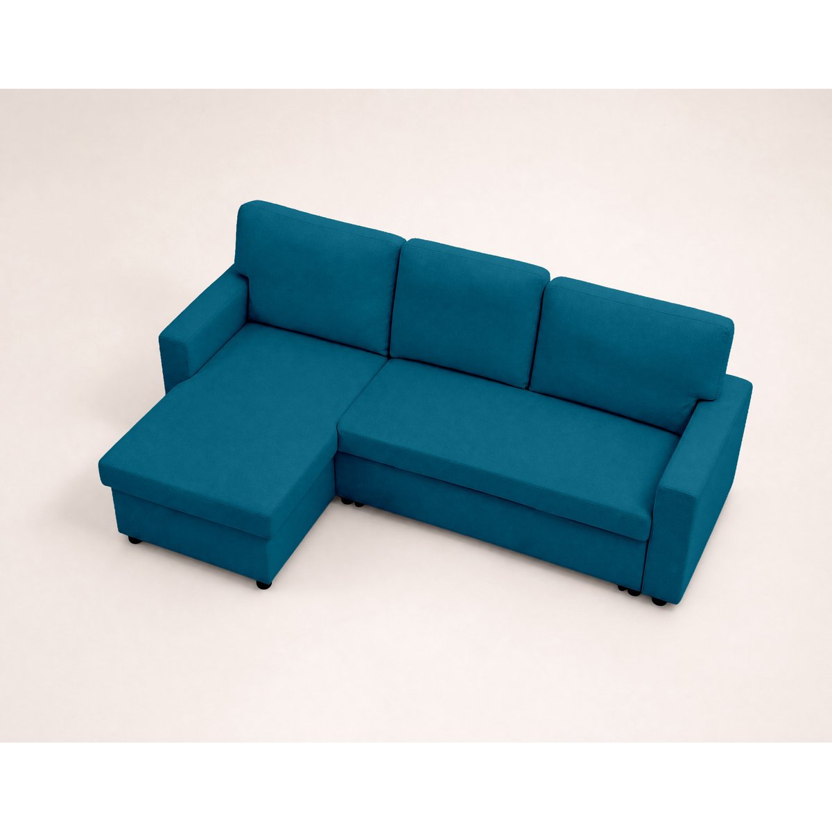 Canapé d’angle réversible convertible 4pl, MEIYA bleu, BEST MOBILIER