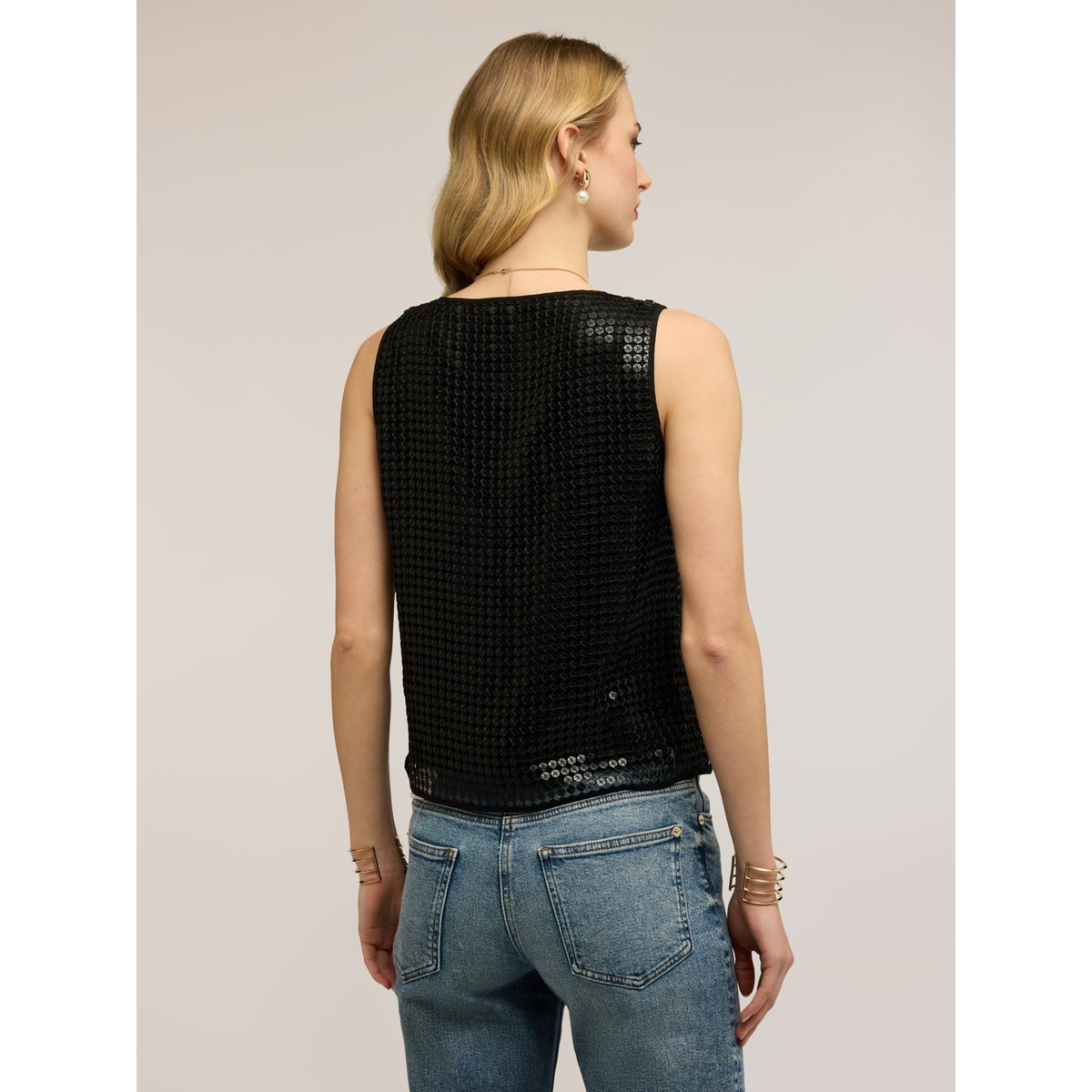 Top à paillettes noir, MOTIVI