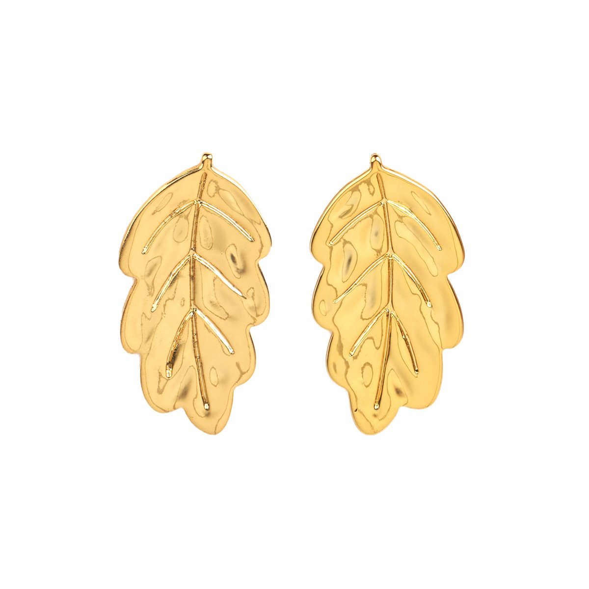 Boucles d'oreilles FEUILLE doré, COUCOU SUZETTE