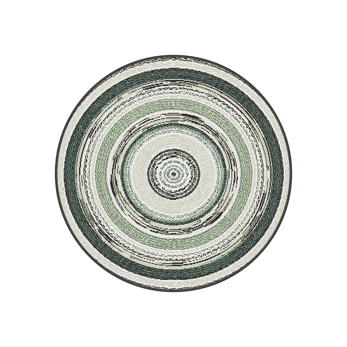 Tapis poils ras style bohème, IVY vert, BOBOCHIC