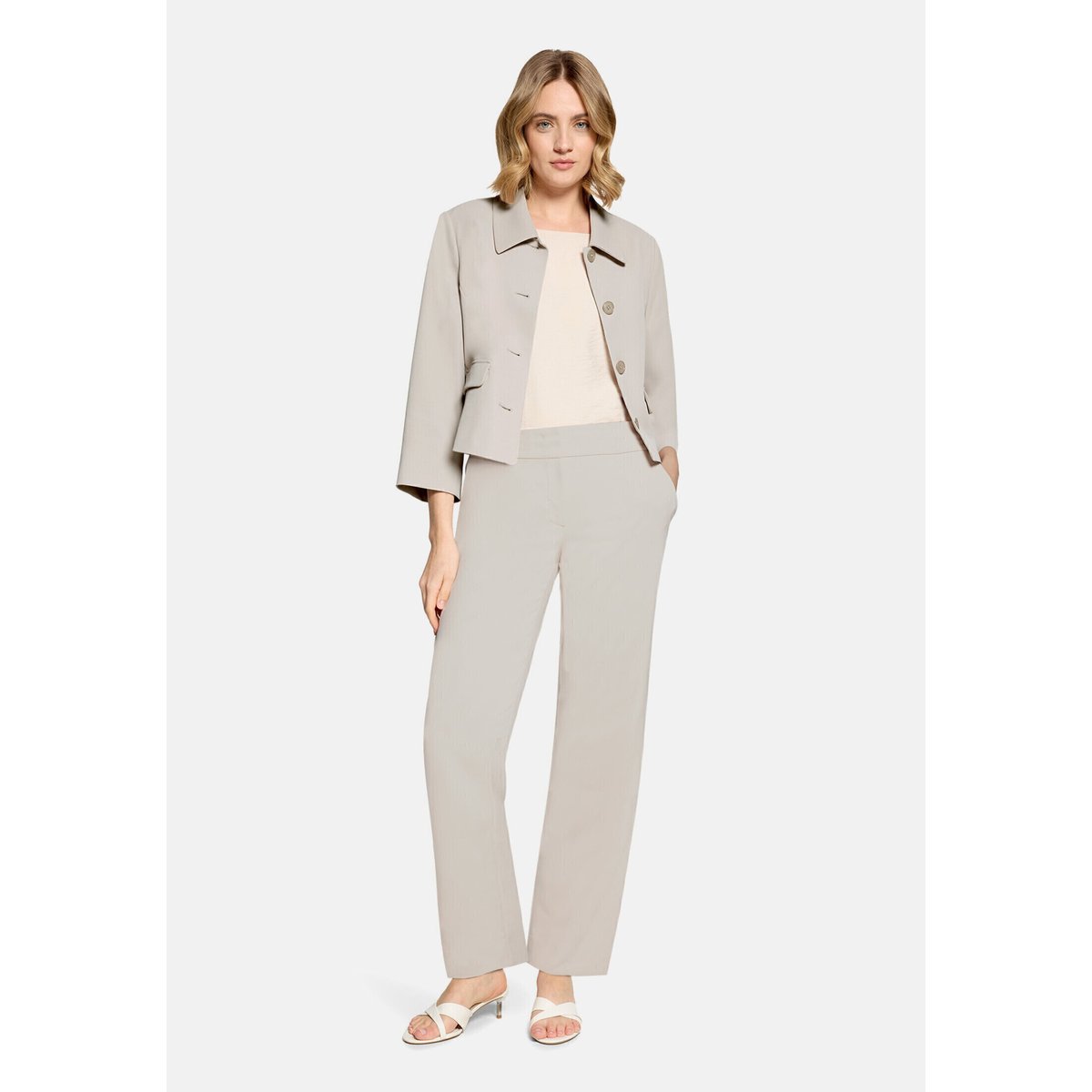 Veste blazer à manches 3/4 gris, BETTY BARCLAY