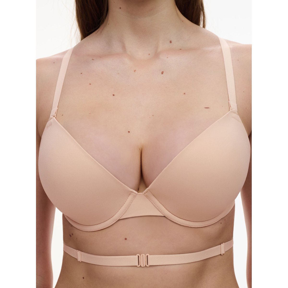 Soutien-gorge coques dos nu OPEN BACK beige doré, CHANTELLE