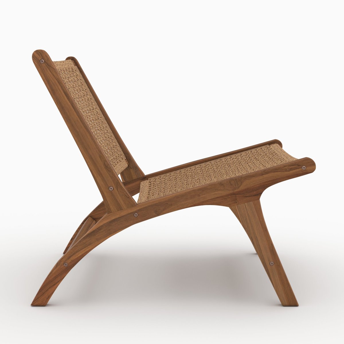 Fauteuil en bois de teck et tissage en loom synthétique - KILKA marron, MAISON PAVANE