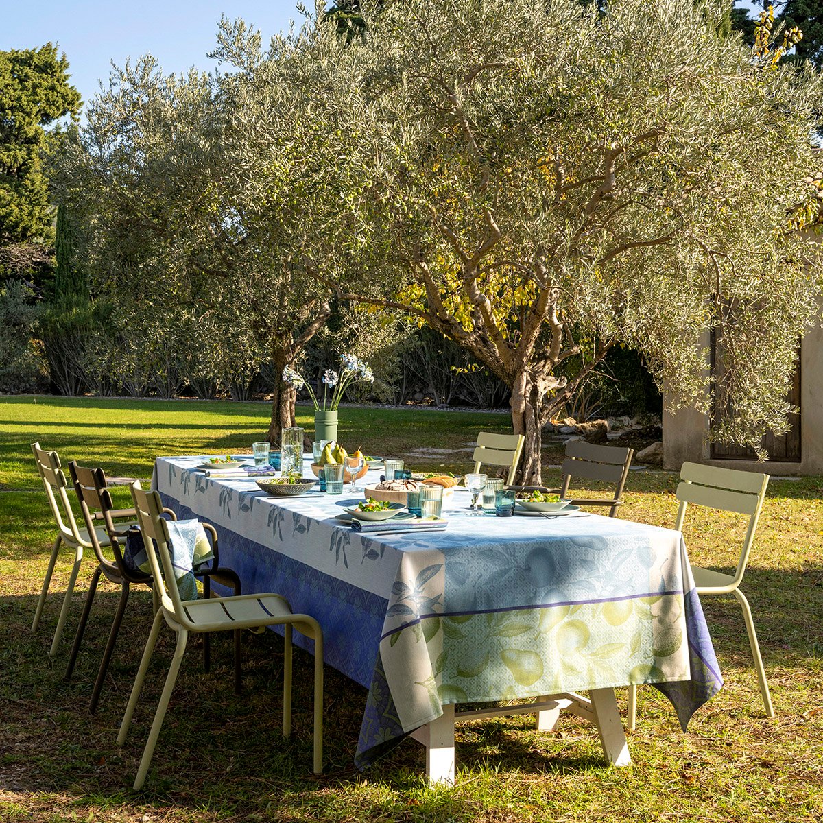Nappe en Coton, ARRIÈRE-PAYS cassis, LE JACQUARD FRANCAIS