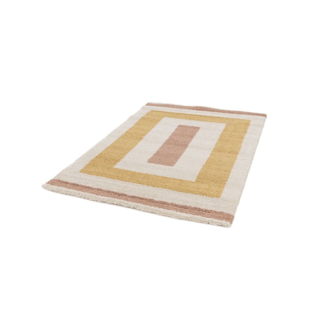 Tapis poils poils longs style , LOAN jaune, BOBOCHIC