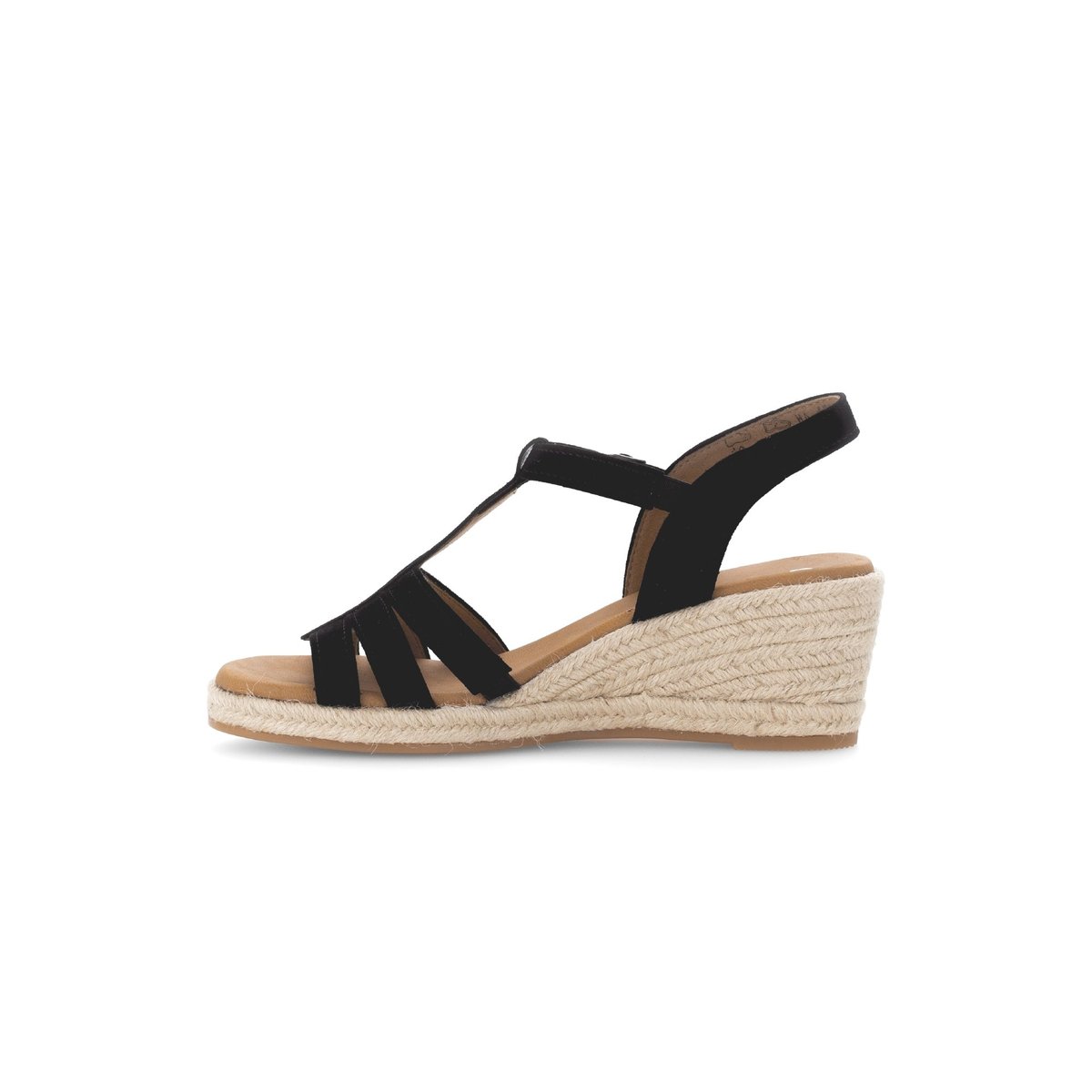 Mules en à talon compensé noir, GABOR
