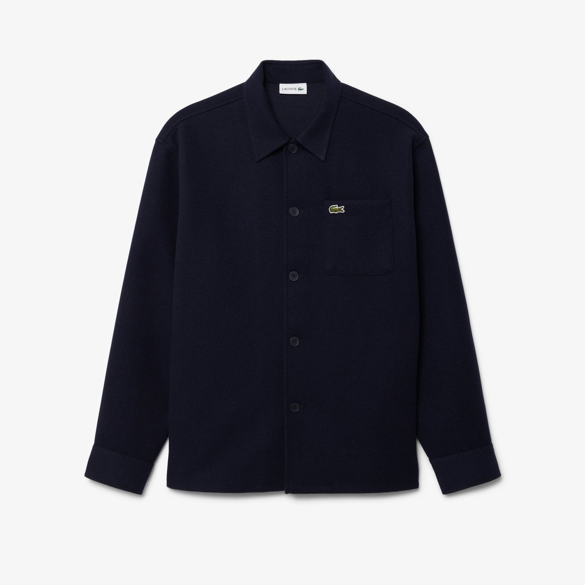 Surchemise flanelle épaisse bleu-mxq, LACOSTE