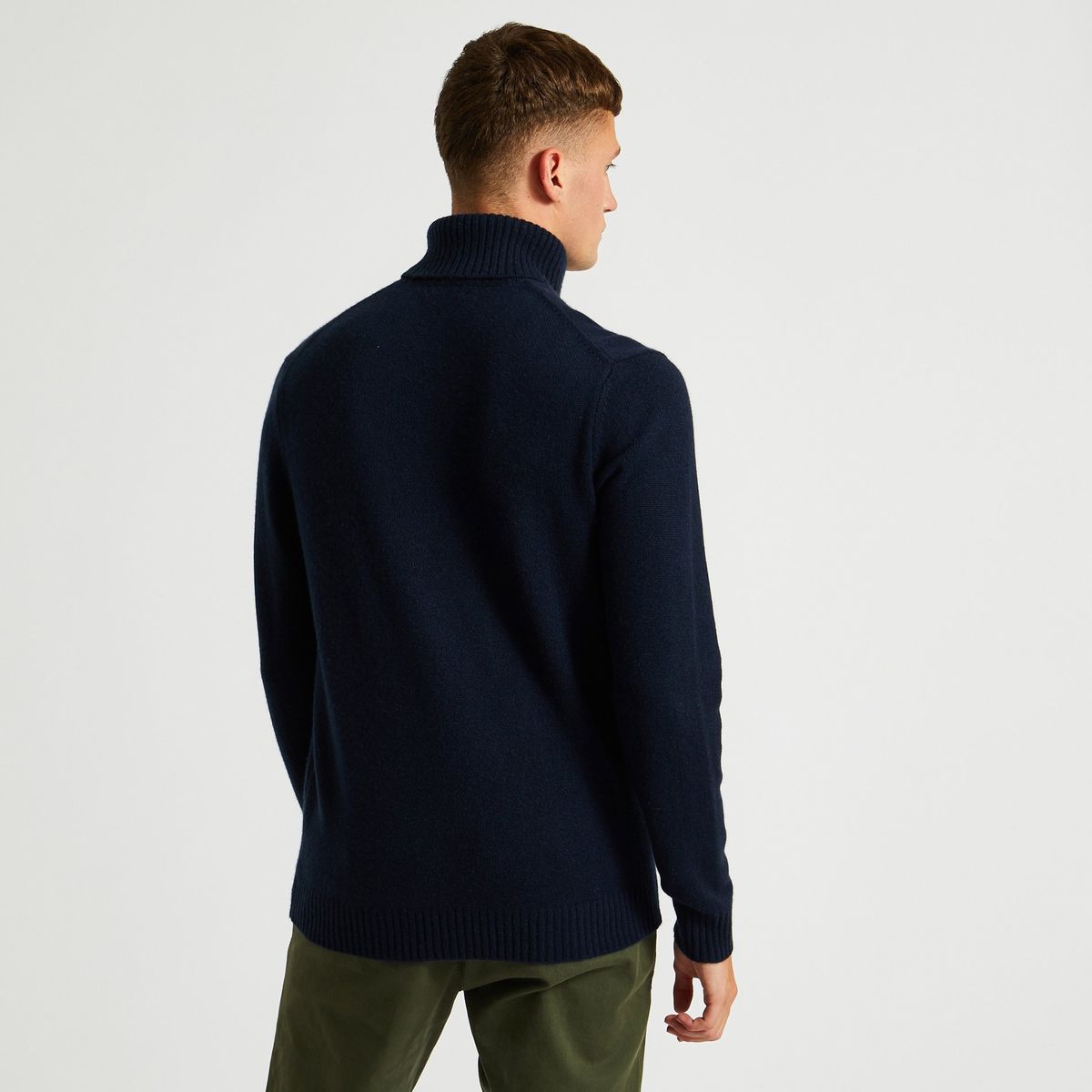 Pull Col Roulé En Cachemire Certifié Oekotex marine, MONOPRIX