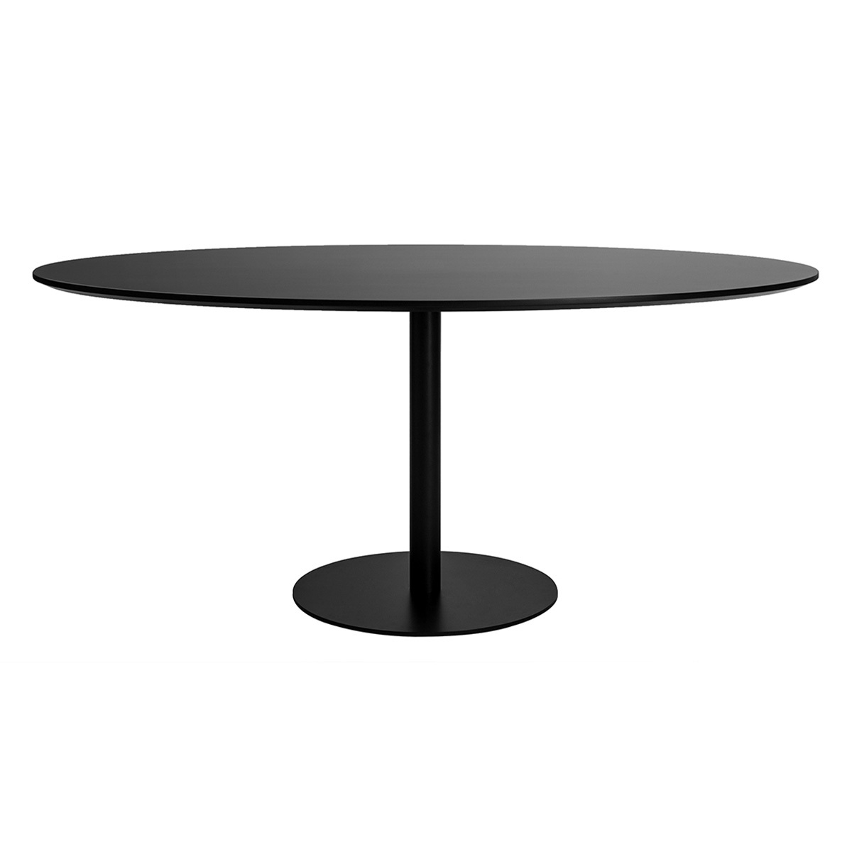 Table à manger design ovale L170 cm HALIA noir, MILIBOO