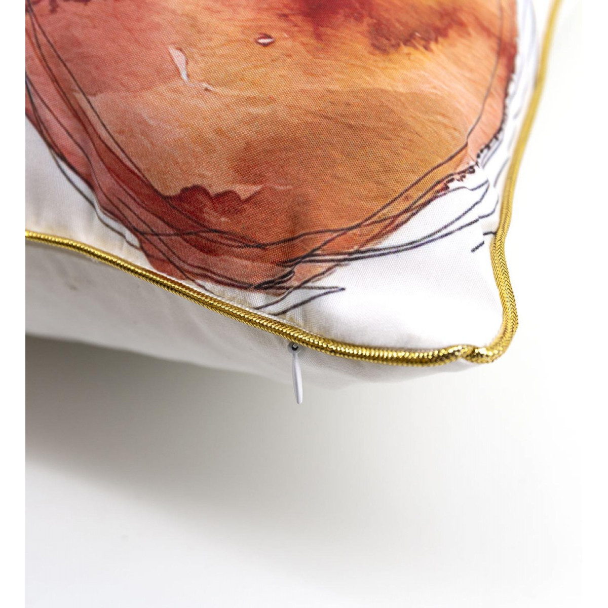 Coussin Polyester Blanc 45x10x45cm - blanc, DECORATION D’AUTREFOIS